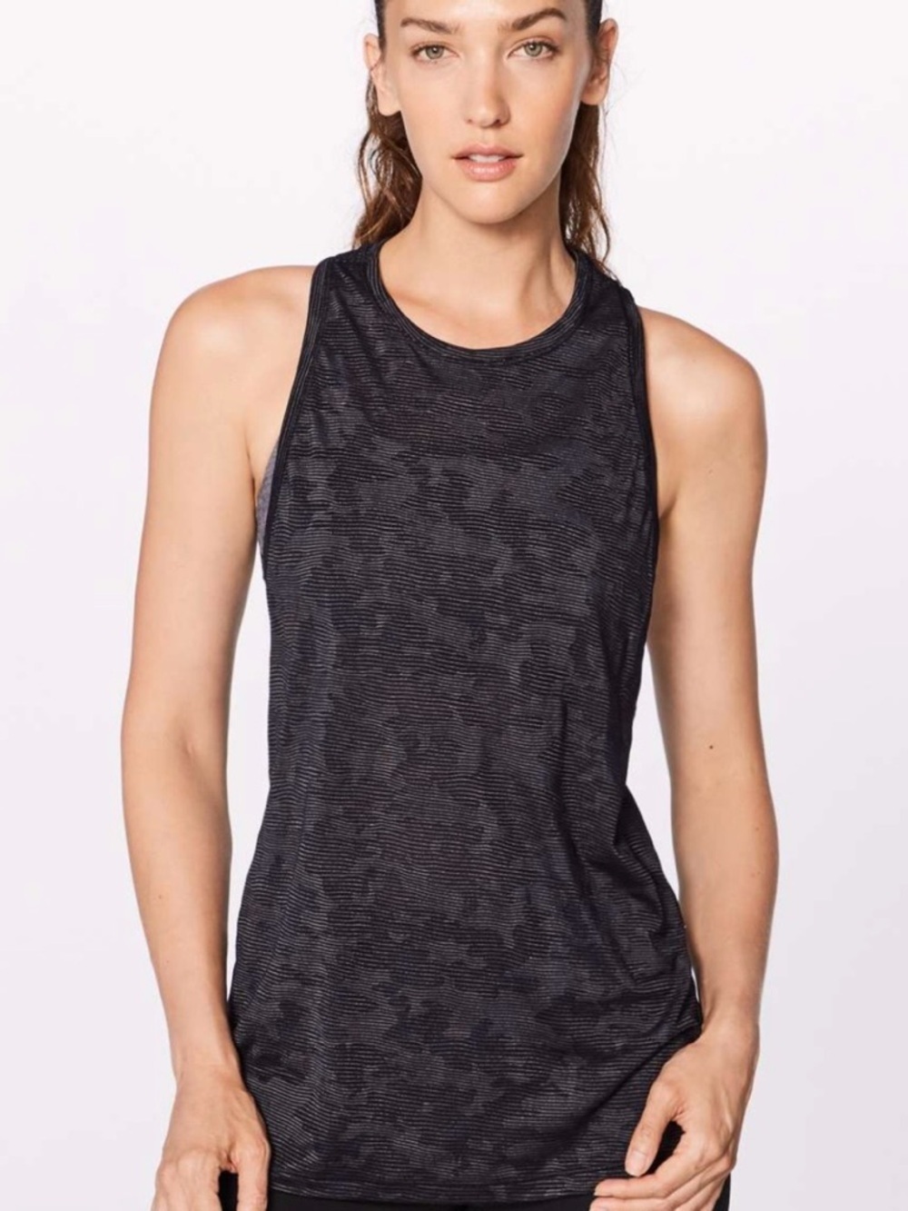 lululemon athletica ‘Miles Ahead Deep Camouflage’ Open-Back Tank